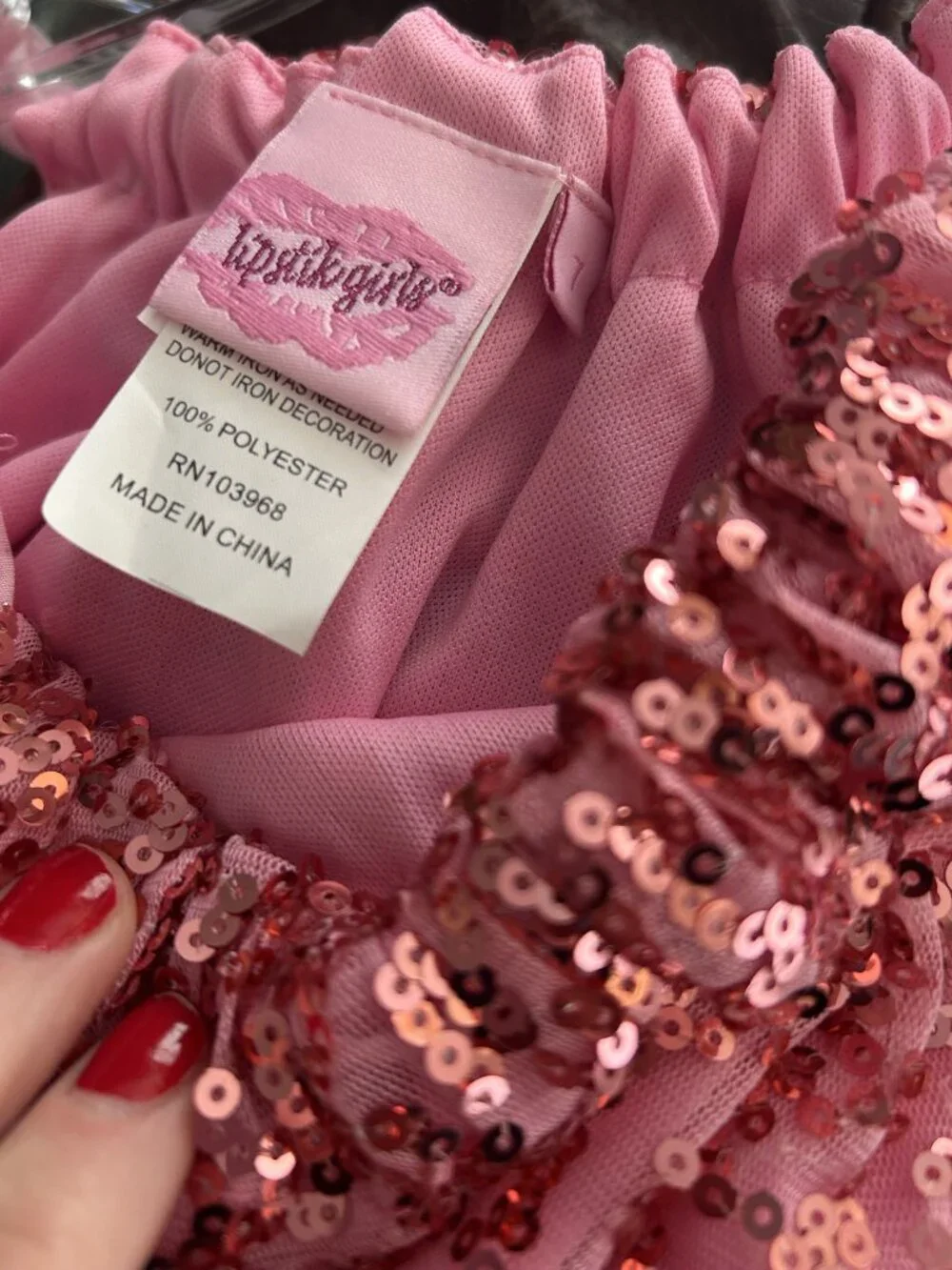 Pink Sequins Dress - Size 7 Girls - Brand New with Tags - Picture 6 of 11